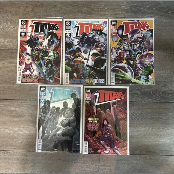 TITANS DC Universe Comic Lot Issues #23 #24 #25 #26 #27 VG - Picture 1 of 5